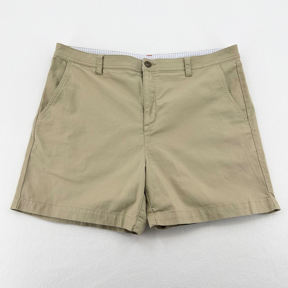 Onward Reserve Chino Shorts Mens 38 Khaki Tan Stretch Cotton Excellent